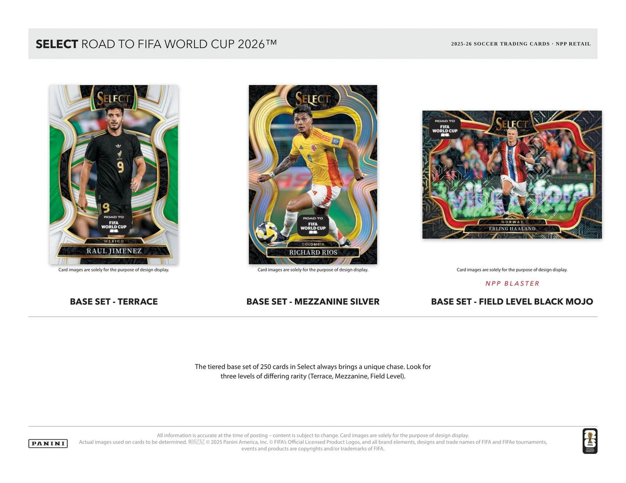 2025/26 Panini Select Road to FIFA World Cup Soccer Mega Box