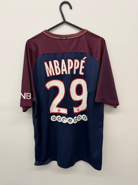 Nike Paris Saint-Germain Mbappe 29 - 2017/18 home jersey size L 10/10