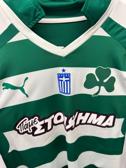 Matchworn Panathinaikos F.C. Home football shirt 2016/17 Puma size M 10/10