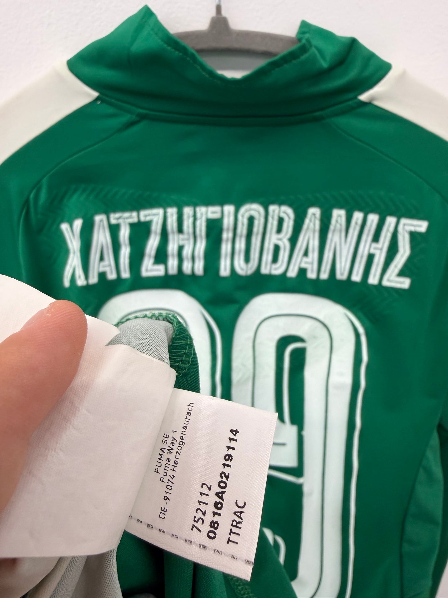 Matchworn Panathinaikos F.C. Home football shirt 2016/17 Puma size M 10/10