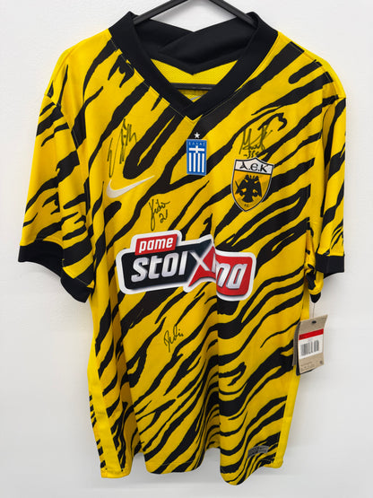 AEK Athens 2022–23 home signed jersey size L 10/10