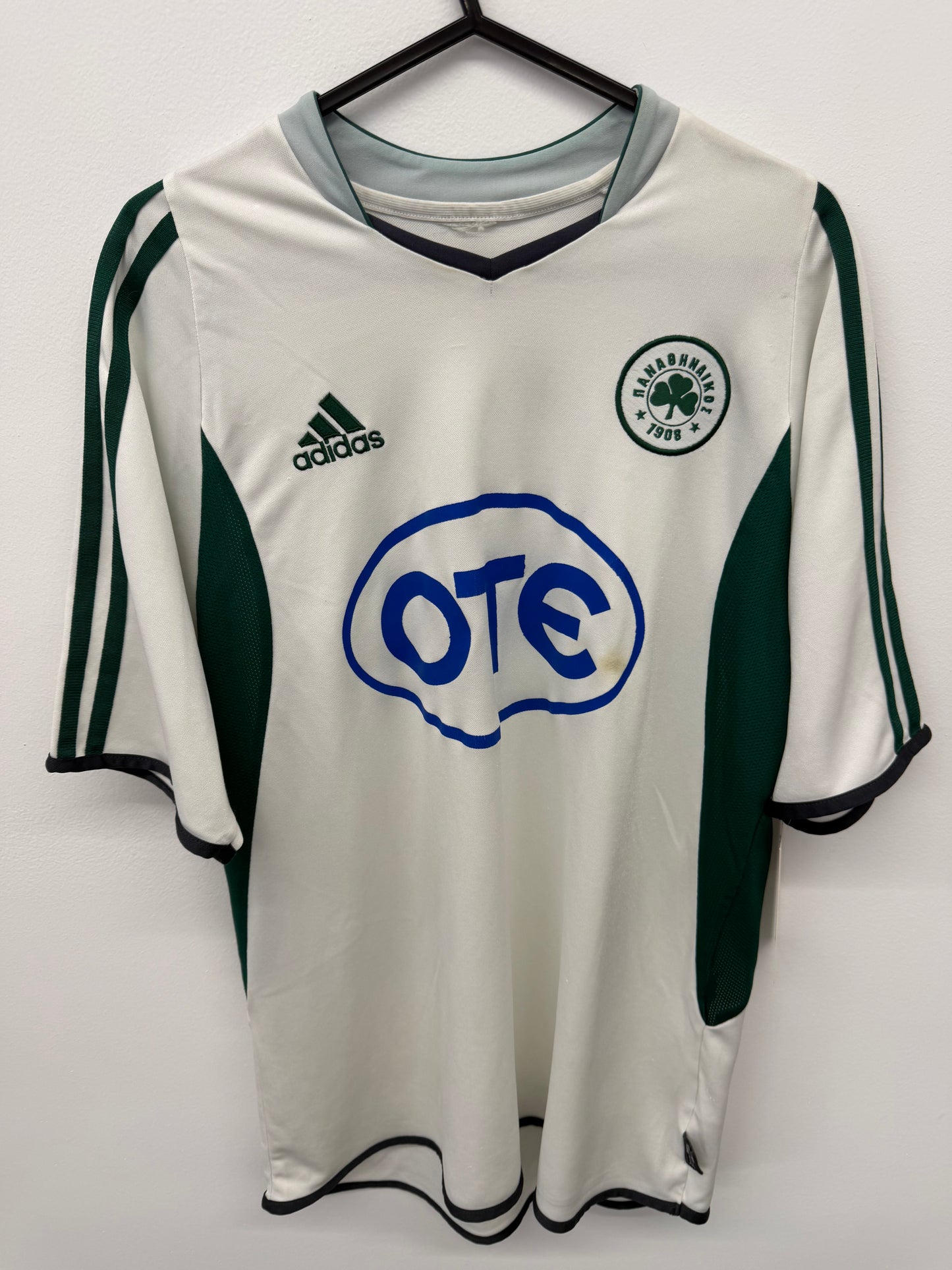 Panathinaikos FC away football shirt 2002–2004 Adidas size M 8/10